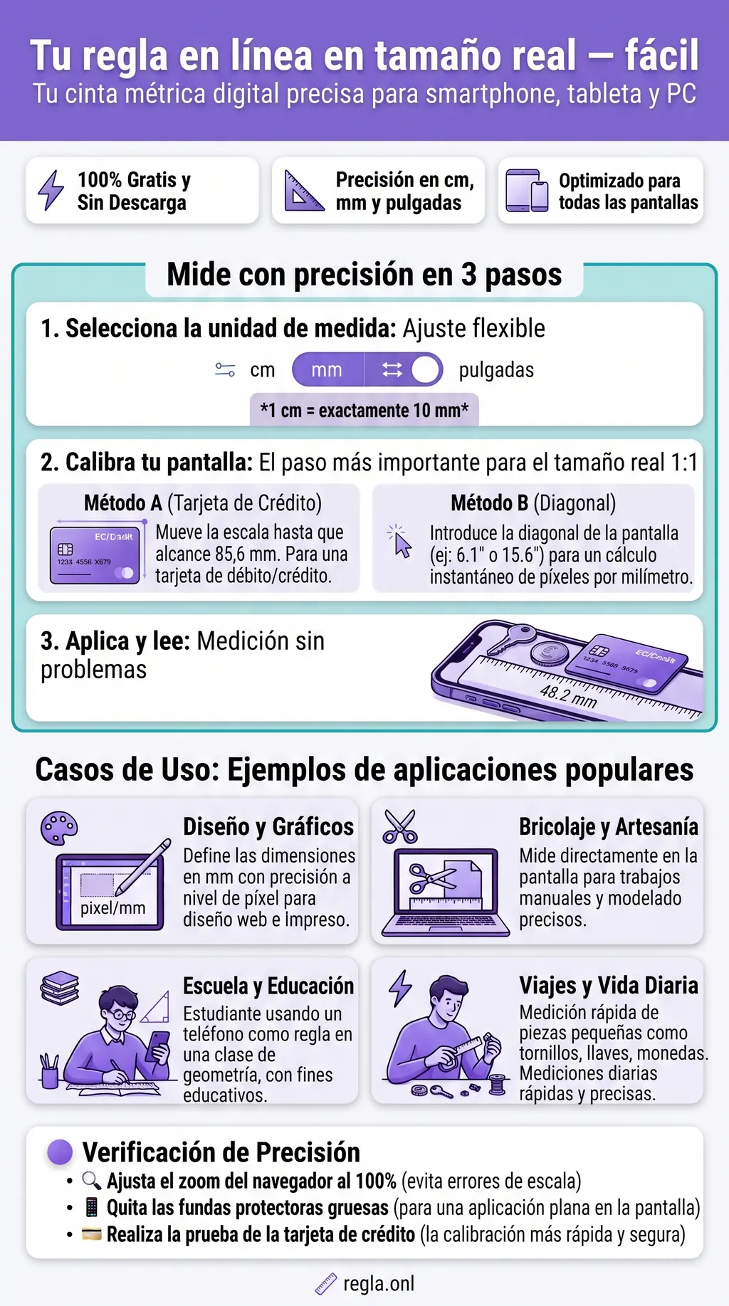 Regla Online a Tamaño Real